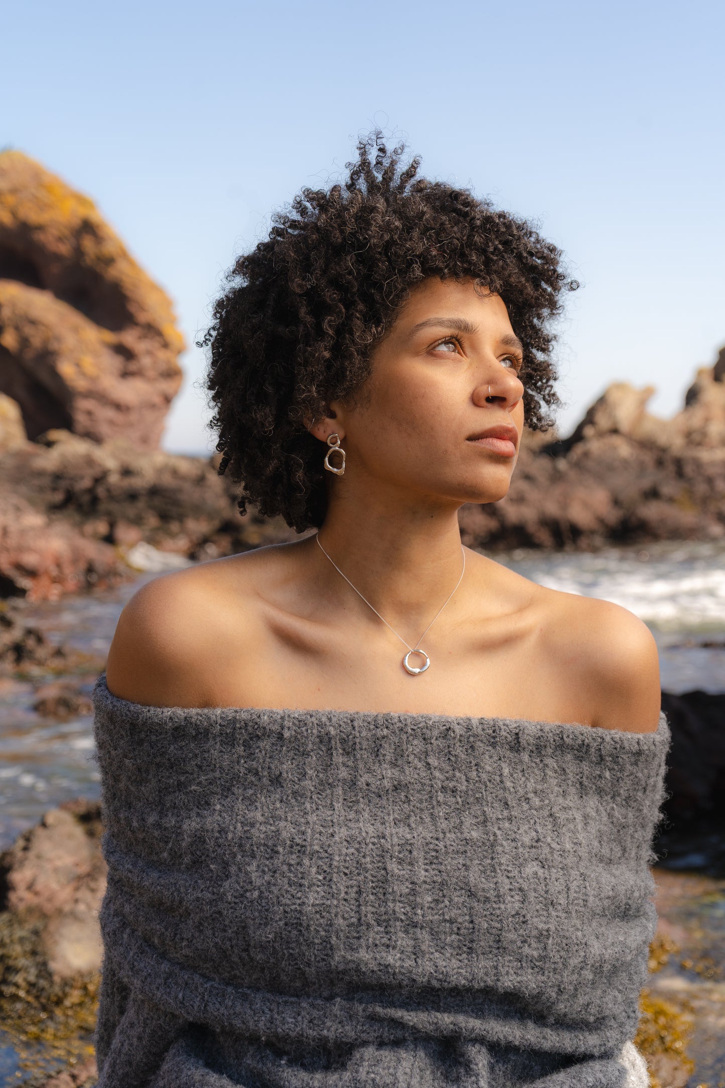 Molten Scrap Silver Pendant