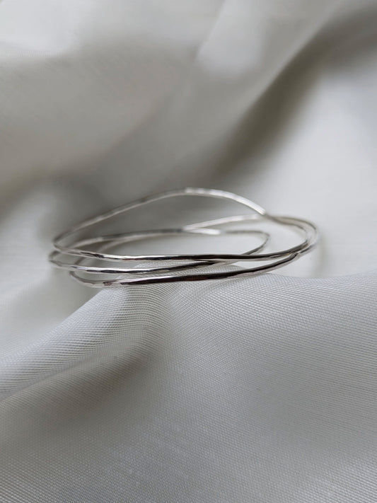 Free-form Hammered Bangle