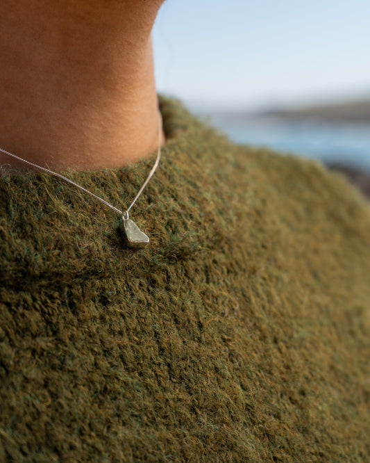 Green Mini Sea Glass Necklace