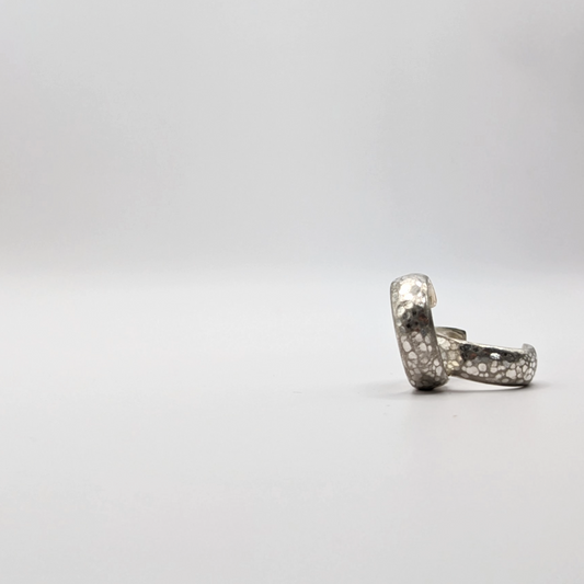 Textured chunky hoops on white background